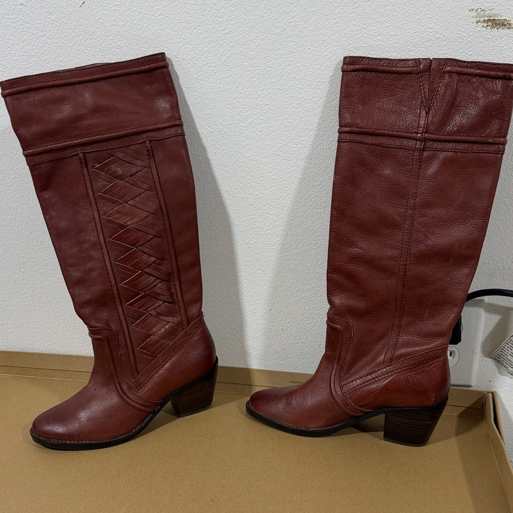 Fossil Rich Brown Over the Knee Boots